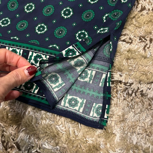 Michael Kors 1X Tunic V Neck Long Sleeve blue green stretch - Picture 7 of 10